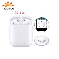 iSansun 2019 hot sale I100 earbuds headset tws 5.0 Mini Sport earbuds Original Pop-up with wireless charging case